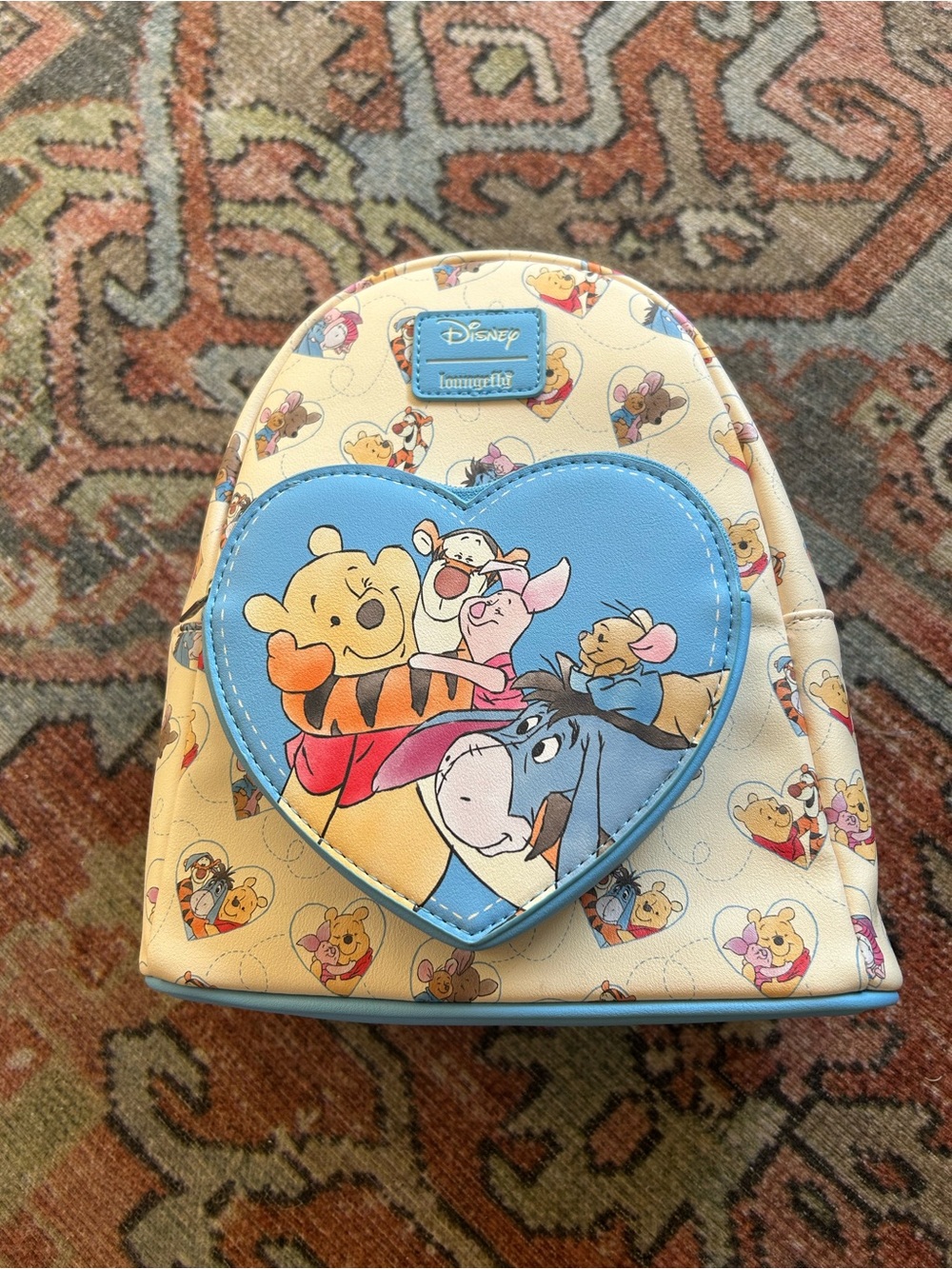 Loungefly Winnie the Pooh Blue Heart Mini Backpack